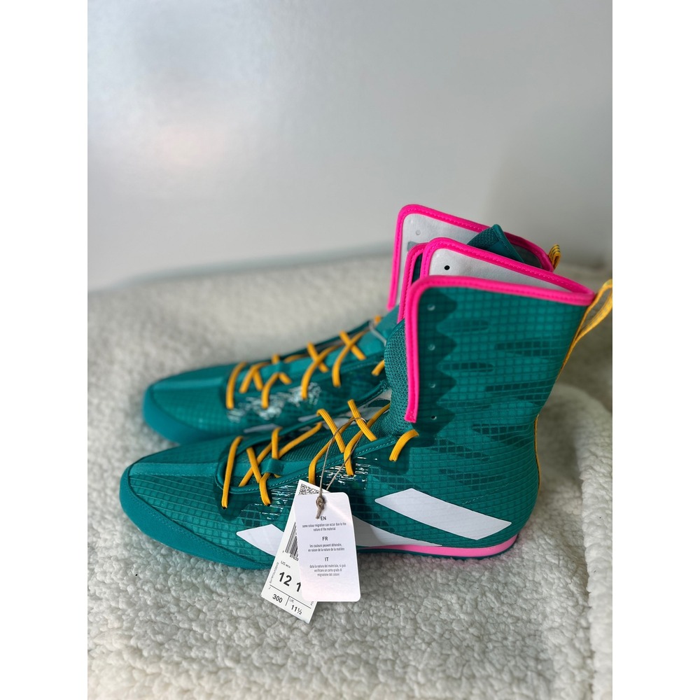 Adidas Speedex 23 Boxing Shoes Turbo Teal Lucid Fuchsia Mens 12 GX8961